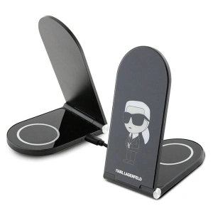 Kup Ładowarka indukcyjna Karl Lagerfeld 2w1 KLDCRFALKINK 15W Ikonik MagSafe czarny/black - KLD1848 - {ean13} - Sklep Home Screen