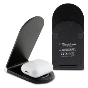 Buy Karl Lagerfeld 2-in-1 inductive charger KLDCRFALKINK 15W Ikonik MagSafe black - KLD1848 - {ean13} - Home Screen Store Europe