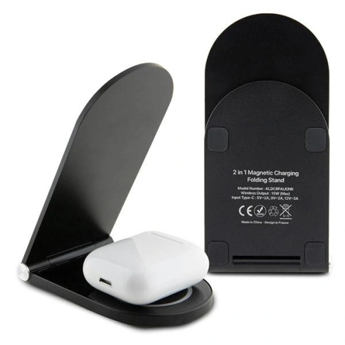 Buy Karl Lagerfeld 2-in-1 inductive charger KLDCRFALKINK 15W Ikonik MagSafe black - KLD1848 - {ean13} - Home Screen Store Europe