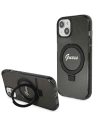 Etui Guess GUHMP14SHRSGSK Apple iPhone 13 / 14 / 15 hardcase Ring Stand Script Glitter MagSafe černý/black