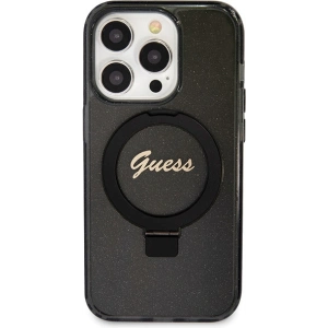 Kup Etui Guess GUHMP14XHRSGSK Apple iPhone 14 Pro Max hardcase Ring Stand Script Glitter MagSafe černý/black - GUE3117 - {ean13} - Sklep Home Screen