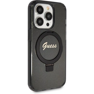 Kup Etui Guess GUHMP14XHRSGSK Apple iPhone 14 Pro Max hardcase Ring Stand Script Glitter MagSafe černý/black - GUE3117 - {ean13} - Sklep Home Screen