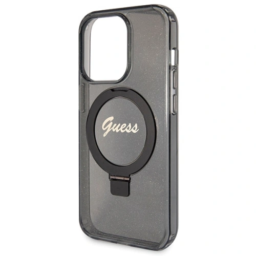 Kup Etui Guess GUHMP14XHRSGSK Apple iPhone 14 Pro Max hardcase Ring Stand Script Glitter MagSafe černý/black - GUE3117 - {ean13} - Sklep Home Screen