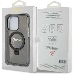 Kup Etui Guess GUHMP14XHRSGSK Apple iPhone 14 Pro Max hardcase Ring Stand Script Glitter MagSafe černý/black - GUE3117 - {ean13} - Sklep Home Screen
