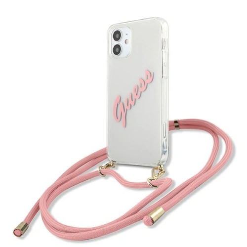 Kup [OUTLET] Case Guess GUHCP12SCRTVSPI Apple iPhone 12 mini rosa/pink Hartschale Script Vintage - OT-546 - {ean13} - Sklep Home Screen