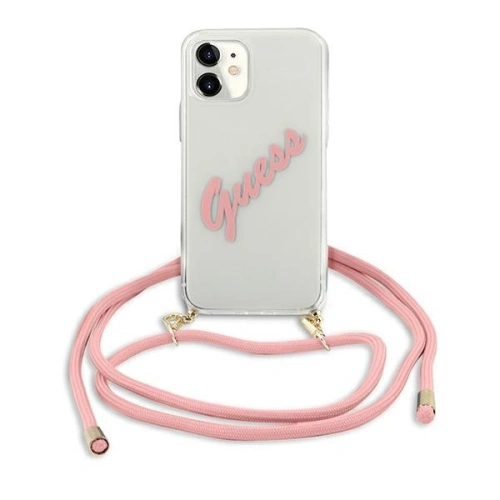 Kup [OUTLET] Case Guess GUHCP12SCRTVSPI Apple iPhone 12 mini rosa/pink Hartschale Script Vintage - OT-546 - {ean13} - Sklep Home Screen