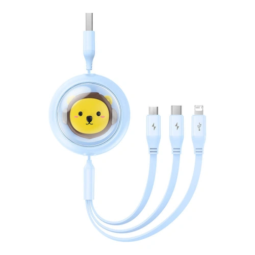 Kup Kabel 3w1 Baseus USB-A / USB-C, microUSB, Lightning, 3,5A, 1,1m (modrý) - BSU4793 - {ean13} - Sklep Home Screen