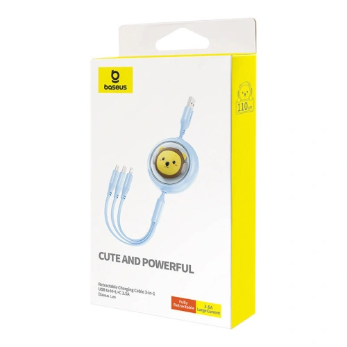 Kup Kabel 3w1 Baseus USB-A / USB-C, microUSB, Lightning, 3,5A, 1,1m (modrý) - BSU4793 - {ean13} - Sklep Home Screen
