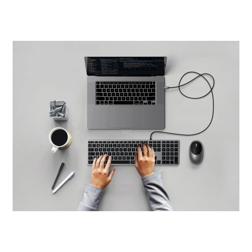 Kup Klawiatura Satechi Slim W3 Wired USB-C (space gray) - STH98 - {ean13} - Sklep Home Screen