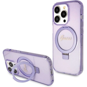 Kup Etui Guess GUHMP13LHRSGSU Apple iPhone 13 / 13 Pro hardcase Ring Stand Script Glitter MagSafe fioletowy/purple - GUE3119 - {ean13} - Sklep Home Screen