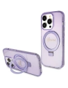 Etui Guess GUHMP13LHRSGSU Apple iPhone 13 / 13 Pro hardcase Ring Stand Script Glitter MagSafe fioletowy/purple