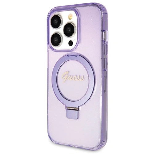 Kup Guess Apple Carcasă GUHMP13LHRSGSU iPhone 13 / 13 Pro hardcase Ring Stand Script Glitter MagSafe violet/violet - GUE3119 - {ean13} - Sklep Home Screen