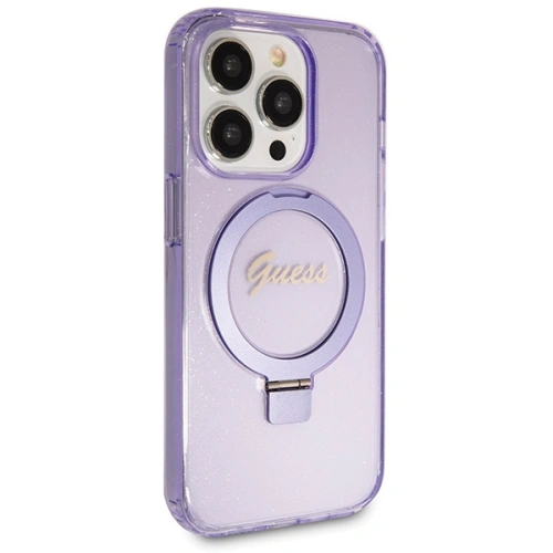 Kup Guess Apple Carcasă GUHMP13LHRSGSU iPhone 13 / 13 Pro hardcase Ring Stand Script Glitter MagSafe violet/violet - GUE3119 - {ean13} - Sklep Home Screen