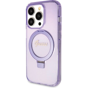 Kup Etui Guess GUHMP14XHRSGSU Apple iPhone 14 Pro Max hardcase Ring Stand Script Glitter MagSafe fialové/purple - GUE3122 - {ean13} - Sklep Home Screen