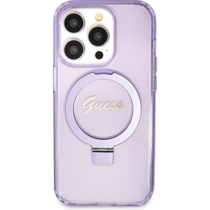 Kup Etui Guess GUHMP14XHRSGSU Apple iPhone 14 Pro Max hardcase Ring Stand Script Glitter MagSafe fialové/purple - GUE3122 - {ean13} - Sklep Home Screen