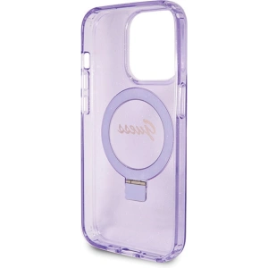 Kup Etui Guess GUHMP14XHRSGSU Apple iPhone 14 Pro Max hardcase Ring Stand Script Glitter MagSafe fialové/purple - GUE3122 - {ean13} - Sklep Home Screen