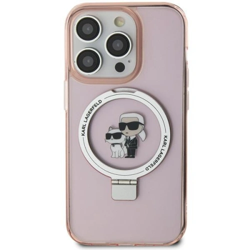 Buy Karl Lagerfeld KLHMN61HMRSKCP Apple iPhone XR / 11 hardcase Ring Stand Karl&Choupettte MagSafe pink - KLD1850 - {ean13} - Home Screen Store Europe