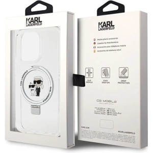 Buy Karl Lagerfeld KLHMP13XHMRSKCH Apple iPhone 13 Pro Max hardcase Ring Stand Karl&Choupettte MagSafe white - KLD1852 - {ean13} - Home Screen Store Europe