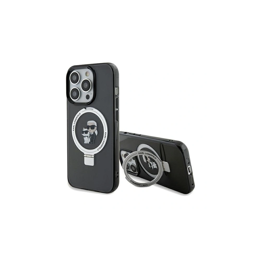 Etui Karl Lagerfeld KLHMP13XHMRSKCK Apple iPhone 13 Pro Max hardcase Ring Stand Karl&Choupettte MagSafe czarny/black