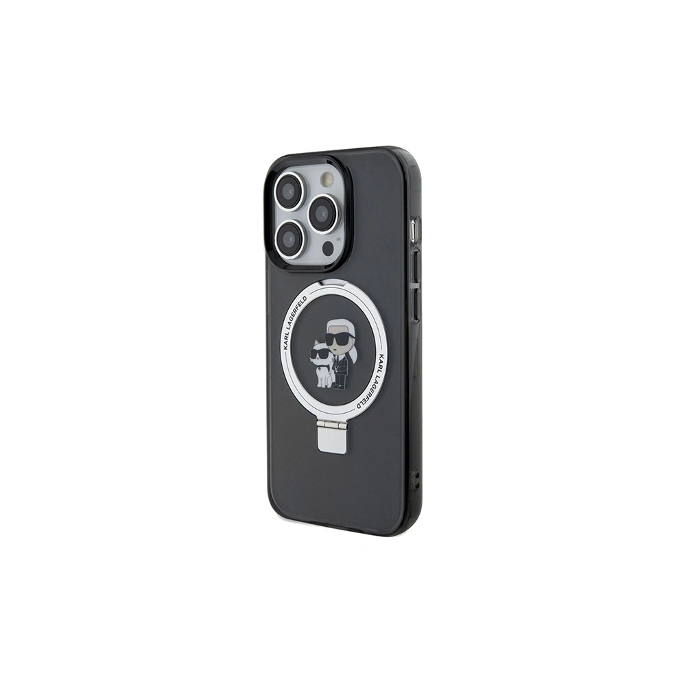 Etui Karl Lagerfeld KLHMP13XHMRSKCK Apple iPhone 13 Pro Max hardcase Ring Stand Karl&Choupettte MagSafe czarny/black