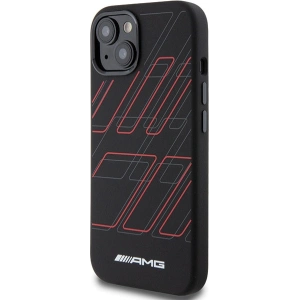 Buy AMG AMHMP15S23SSPK Apple iPhone 15 / 14 / 13 hardcase Silicone Large Rhombuses Pattern MagSafe black - MRS92 - {ean13} - Home Screen Store Europe
