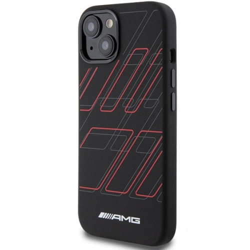 Buy AMG AMHMP15S23SSPK Apple iPhone 15 / 14 / 13 hardcase Silicone Large Rhombuses Pattern MagSafe black - MRS92 - {ean13} - Home Screen Store Europe