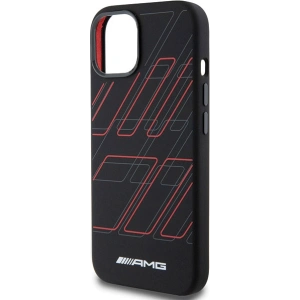 Buy AMG AMHMP15S23SSPK Apple iPhone 15 / 14 / 13 hardcase Silicone Large Rhombuses Pattern MagSafe black - MRS92 - {ean13} - Home Screen Store Europe