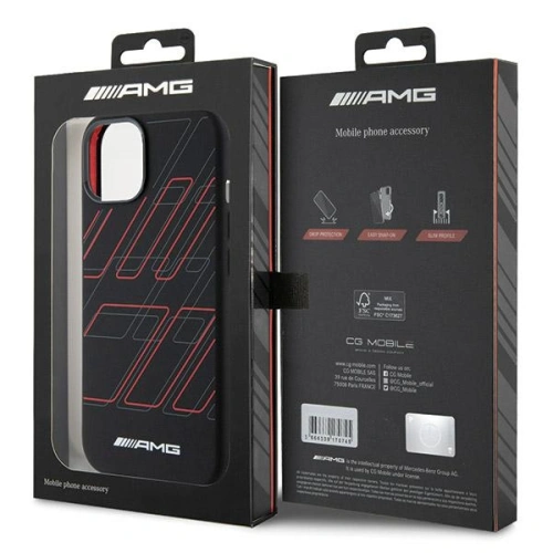 Kup Case AMG AMHMP15S23SSPK Apple iPhone 15 / 14 / 13 Hartschale Silikon Großes Rhombenmuster MagSafe schwarz/black - MRS92 - {ean13} - Sklep Home Screen