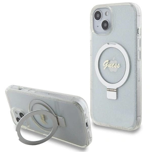 Kup Etui Guess GUHMP15SHRSGSD Apple iPhone 15 / 14 / 13 hardcase Ring Stand Script Glitter MagSafe průhledný/transparentní - GUE3123 - {ean13} - Sklep Home Screen