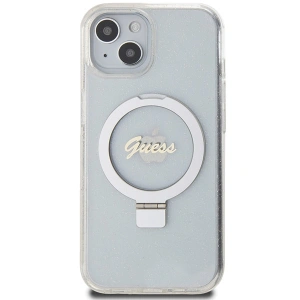 Kup Case Guess GUHMP15SHRSGSD Apple iPhone 15 / 14 / 13 Hardcase Ring Stand Script Glitter MagSafe transparent - GUE3123 - {ean13} - Sklep Home Screen