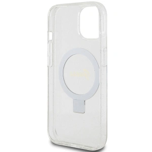 Buy Guess GUHMP15SHRSGSD Apple iPhone 15 / 14 / 13 hardcase Ring Stand Script Glitter MagSafe transparent - GUE3123 - {ean13} - Home Screen Store Europe