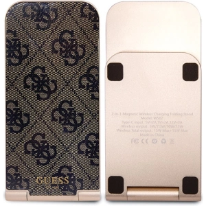 Kup Ładowarka indukcyjna Guess GUDCFAL4PEGW 2w1 15W 4G Pattern MagSafe brązowy/brown - GUE3127 - {ean13} - Sklep Home Screen