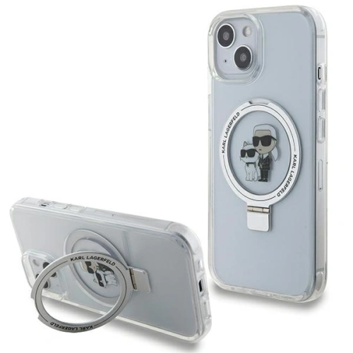 Kup Etui Karl Lagerfeld KLHMP14SHMRSKCH Apple iPhone 14 / 15 hardcase Ring Stand Karl&Choupettte MagSafe bílý/white - KLD1855 - {ean13} - Sklep Home Screen