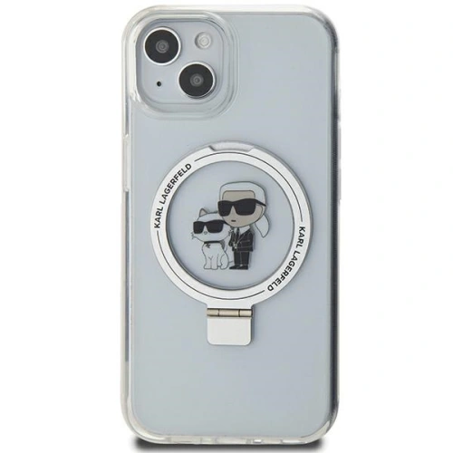 Kup Karl Lagerfeld Apple Carcasă KLHMP14SHMRSKCH iPhone 14 / 15 hardcase Ring Stand Karl&Choupettte MagSafe alb/alb - KLD1855 - {ean13} - Sklep Home Screen