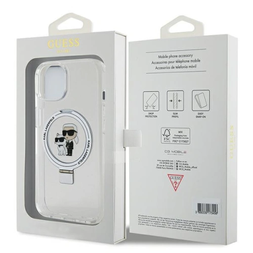 Kup Etui Karl Lagerfeld KLHMP14SHMRSKCH Apple iPhone 14 / 15 hardcase Ring Stand Karl&Choupettte MagSafe bílý/white - KLD1855 - {ean13} - Sklep Home Screen