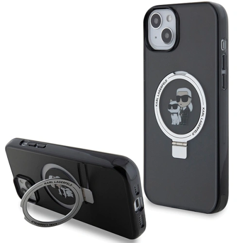 Kup Karl Lagerfeld Apple Carcasă KLHMP14SHMRSKCK iPhone 14 / 15 hardcase Ring Stand Karl&Choupettte MagSafe negru/negru - KLD1856 - {ean13} - Sklep Home Screen
