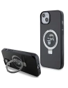 Case Karl Lagerfeld KLHMP14SHMRSKCK Apple iPhone 14 / 15 Hardcase Ring Stand Karl&Choupettte MagSafe schwarz/black