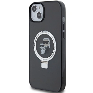 Kup Etui Karl Lagerfeld KLHMP14SHMRSKCK Apple iPhone 14 / 15 hardcase Ring Stand Karl&Choupettte MagSafe czarny/black - KLD1856 - {ean13} - Sklep Home Screen