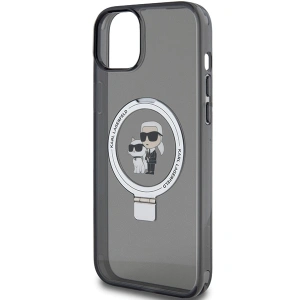 Kup Etui Karl Lagerfeld KLHMP14SHMRSKCK Apple iPhone 14 / 15 hardcase Ring Stand Karl&Choupettte MagSafe czarny/black - KLD1856 - {ean13} - Sklep Home Screen