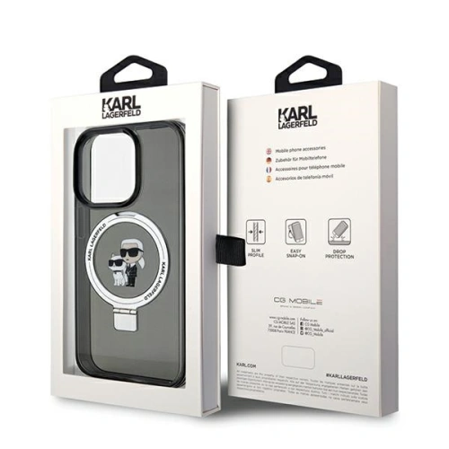 Kup Etui Karl Lagerfeld KLHMP14XHMRSKCK Apple iPhone 14 Pro Max hardcase Ring Stand Karl&Choupettte MagSafe czarny/black - KLD1858 - {ean13} - Sklep Home Screen