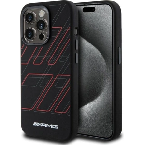 Buy AMG AMHMP15X23SSPK Apple iPhone 15 Pro Max hardcase Silicone Large Rhombuses Pattern MagSafe black - MRS94 - {ean13} - Home Screen Store Europe