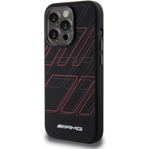 Kup Etui AMG AMHMP15X23SSPK Apple iPhone 15 Pro Max hardcase Silicone Large Rhombuses Pattern MagSafe czarny/black - MRS94 - {ean13} - Sklep Home Screen