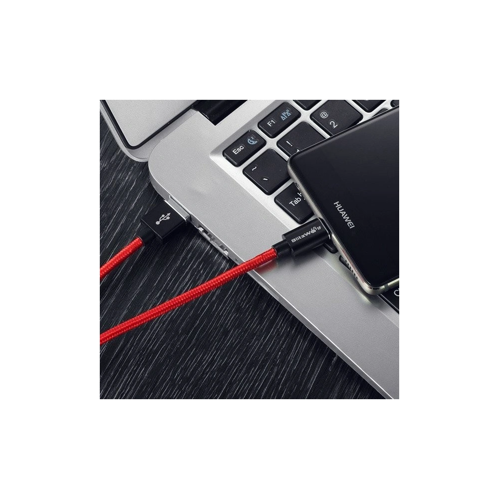 Kabel USB typu C BlitzWolf BW-TC3 2,5m czarny