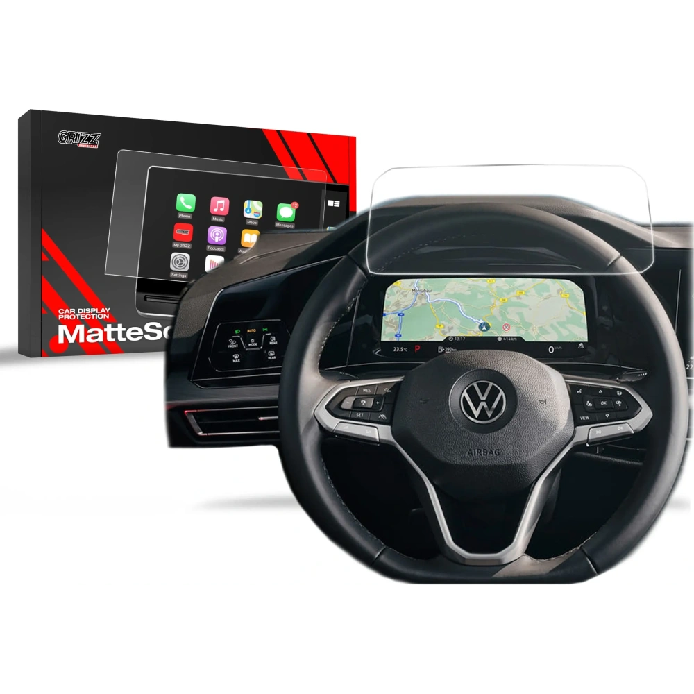 Folia matowa GrizzGlass CarDisplay Protection do Volkswagen Golf 8 Digital Cockpit 10,25" 2020-2025
