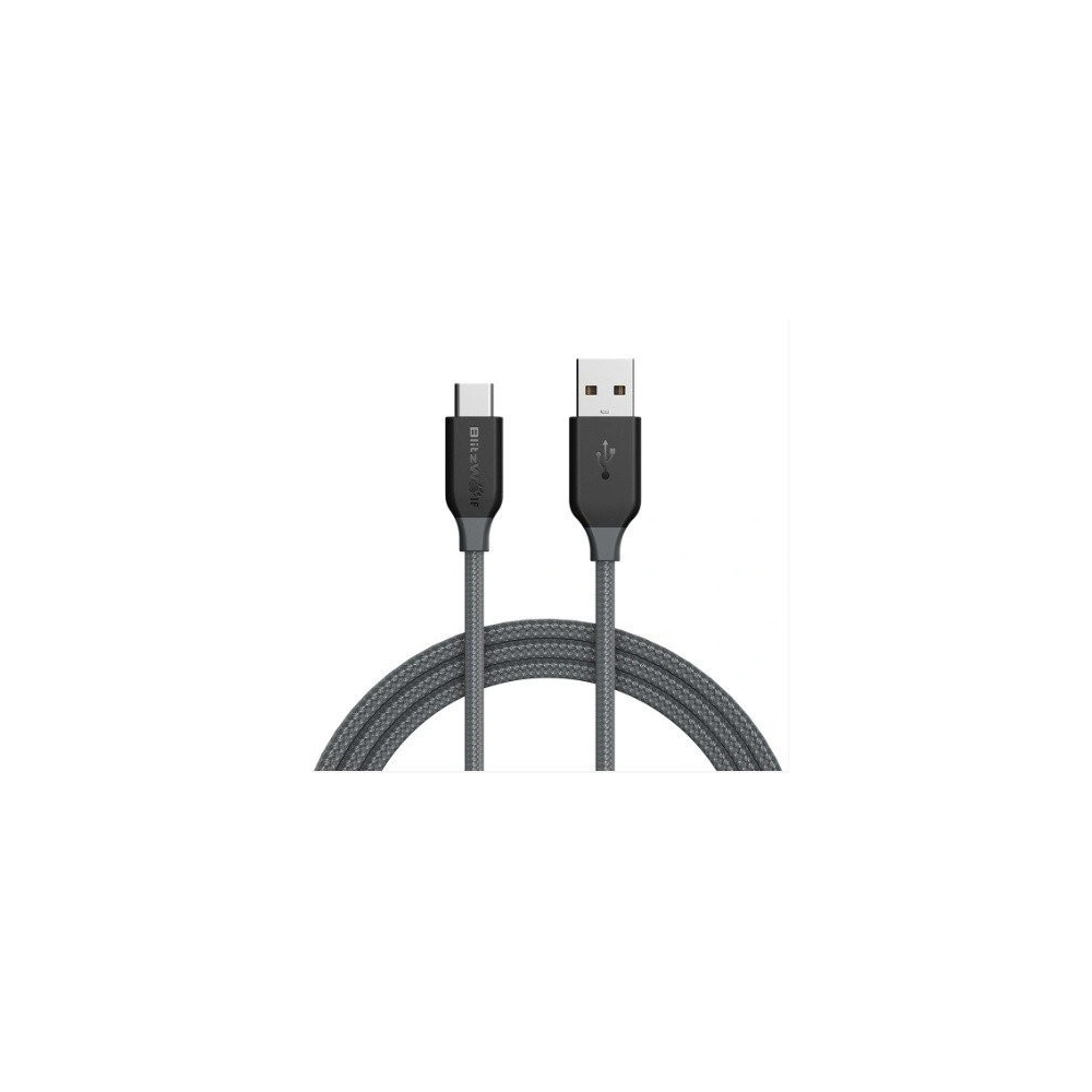 Kabel USB 2.0 typu C AmpCore Kevlar BlitzWolf BW-TC5 1m, czarny