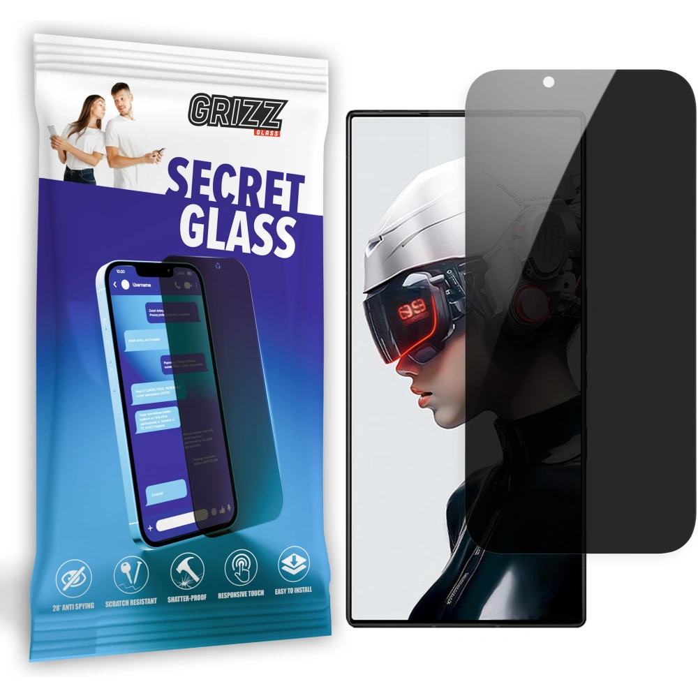 Matowe szkło prywatyzujące GrizzGlass SecretGlass do ZTE Nubia Red Magic 9 Pro