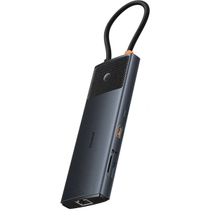 Kup Adapter 10w1 Baseus Hub USB-C / 2xHDMI, 3xUSB-A, USB-C, RJ45, SD/TF, PD (schwarz) - BSU4794 - {ean13} - Sklep Home Screen