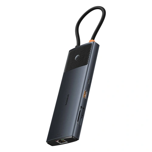 Kup Adapter 10w1 Baseus Hub USB-C / 2xHDMI, 3xUSB-A, USB-C, RJ45, SD/TF, PD (schwarz) - BSU4794 - {ean13} - Sklep Home Screen