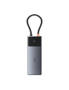 Adapter 10w1 Baseus Hub USB-C / 2xHDMI, 3xUSB-A, USB-C, RJ45, SD/TF, PD (grau)