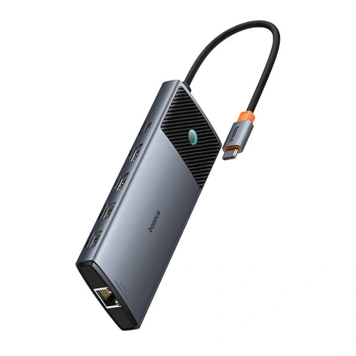 Kup Baseus Adaptor 10in1 hub USB-C / 2xHDMI, 3xUSB-A, USB-C, RJ45, SD/TF, PD (gri) - BSU4795 - {ean13} - Sklep Home Screen